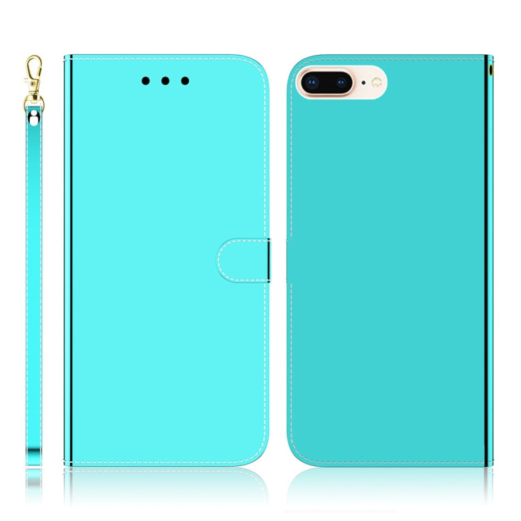 For iPhone 7 Plus / 8 Plus Imitated Mirror Surface Horizontal Flip Leather Case with Holder & Card Slots & Wallet & Lanyard