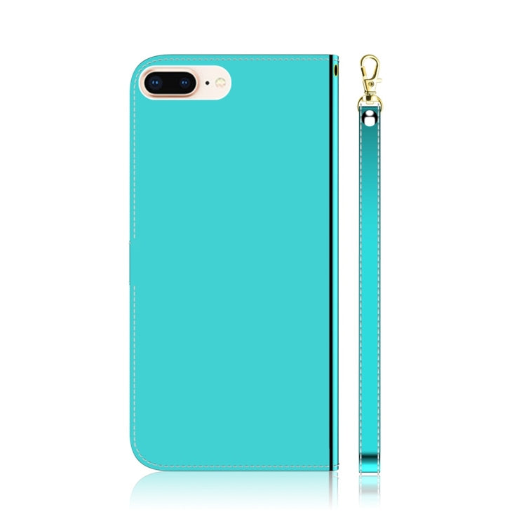 For iPhone 7 Plus / 8 Plus Imitated Mirror Surface Horizontal Flip Leather Case with Holder & Card Slots & Wallet & Lanyard