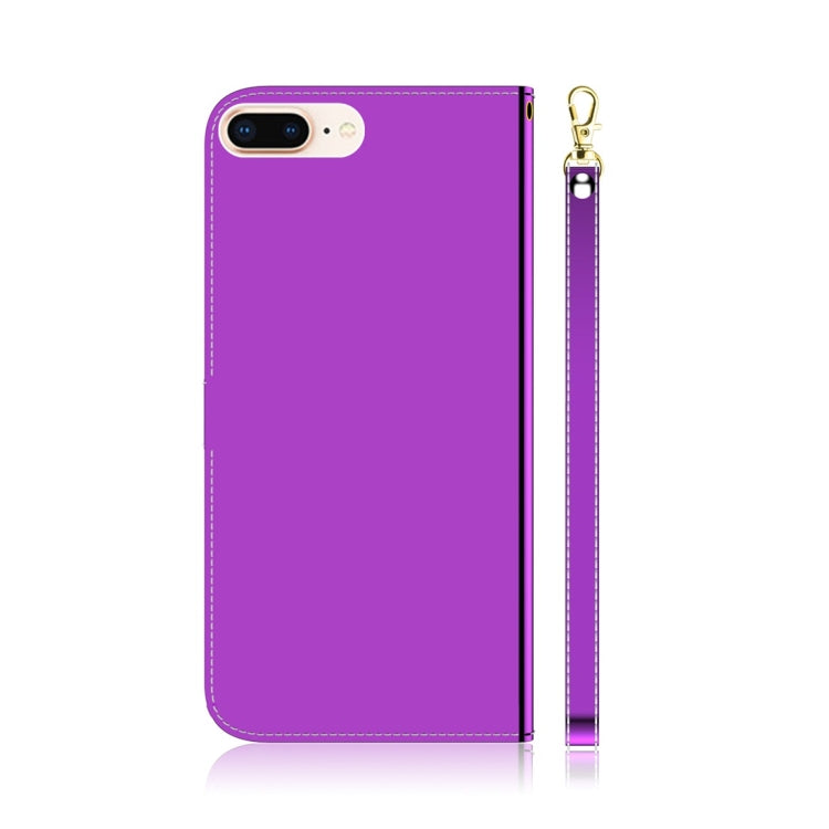 For iPhone 7 Plus / 8 Plus Imitated Mirror Surface Horizontal Flip Leather Case with Holder & Card Slots & Wallet & Lanyard