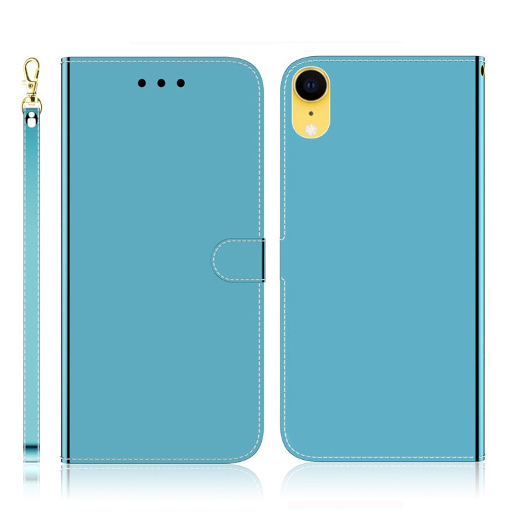 For iPhone XR Imitated Mirror Surface Horizontal Flip Leather Case with Holder & Card Slots & Wallet & Lanyard
