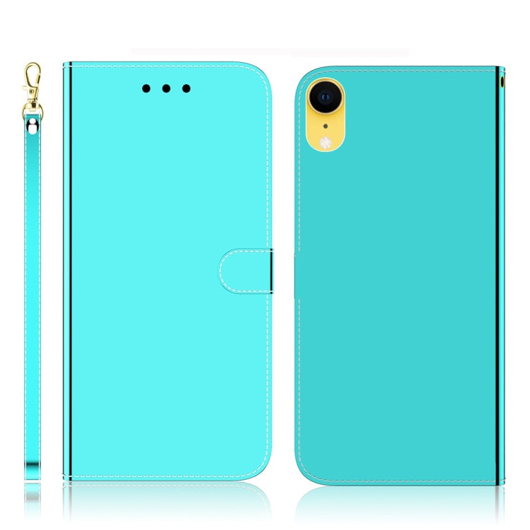 For iPhone XR Imitated Mirror Surface Horizontal Flip Leather Case with Holder & Card Slots & Wallet & Lanyard
