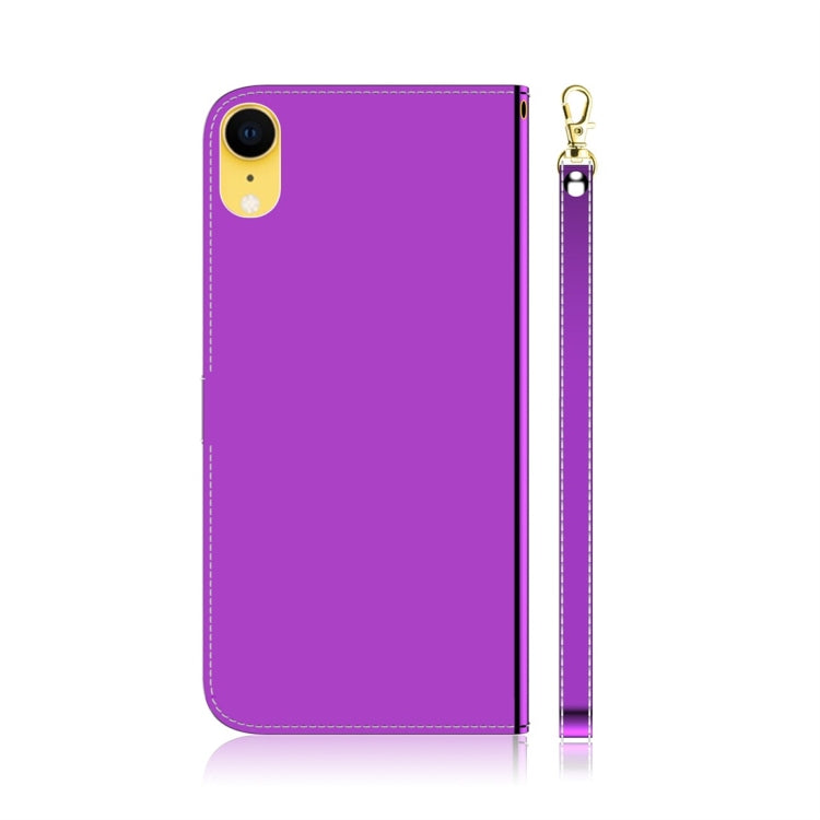 For iPhone XR Imitated Mirror Surface Horizontal Flip Leather Case with Holder & Card Slots & Wallet & Lanyard