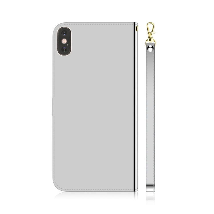 For iPhone XS Max Imitated Mirror Surface Horizontal Flip Leather Case with Holder & Card Slots & Wallet & Lanyard