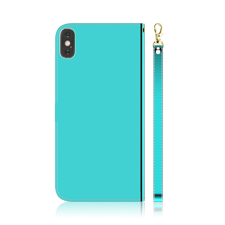 For iPhone XS Max Imitated Mirror Surface Horizontal Flip Leather Case with Holder & Card Slots & Wallet & Lanyard