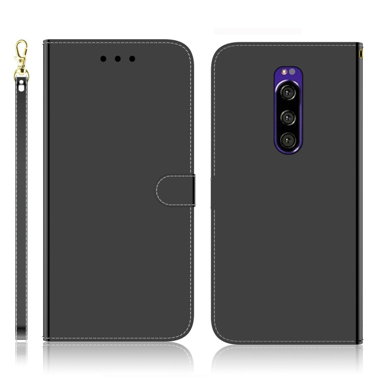 For Sony Xperia 1 Imitated Mirror Surface Horizontal Flip Leather Case with Holder & Card Slots & Wallet & Lanyard