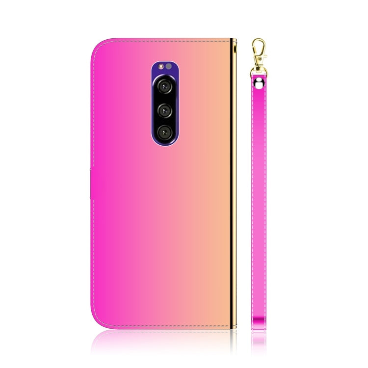 For Sony Xperia 1 Imitated Mirror Surface Horizontal Flip Leather Case with Holder & Card Slots & Wallet & Lanyard