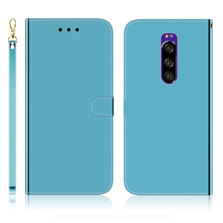 For Sony Xperia 1 Imitated Mirror Surface Horizontal Flip Leather Case with Holder & Card Slots & Wallet & Lanyard
