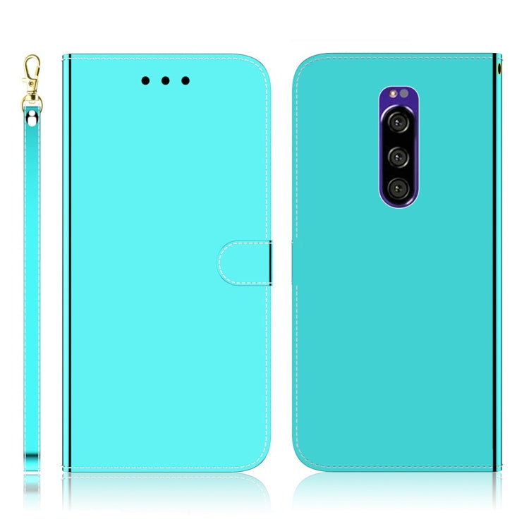 For Sony Xperia 1 Imitated Mirror Surface Horizontal Flip Leather Case with Holder & Card Slots & Wallet & Lanyard