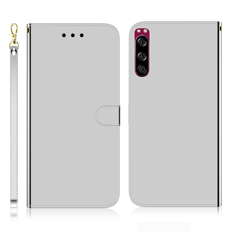 For Sony Xperia 5 Imitated Mirror Surface Horizontal Flip Leather Case with Holder & Card Slots & Wallet & Lanyard