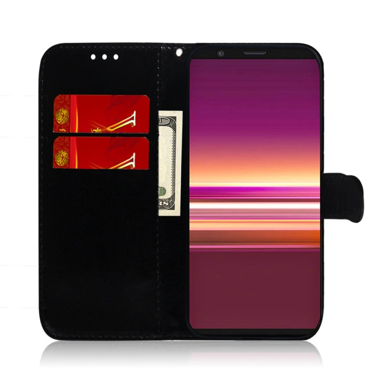 For Sony Xperia 5 Imitated Mirror Surface Horizontal Flip Leather Case with Holder & Card Slots & Wallet & Lanyard