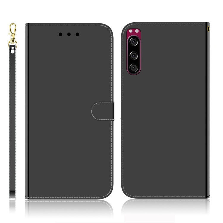 For Sony Xperia 5 Imitated Mirror Surface Horizontal Flip Leather Case with Holder & Card Slots & Wallet & Lanyard