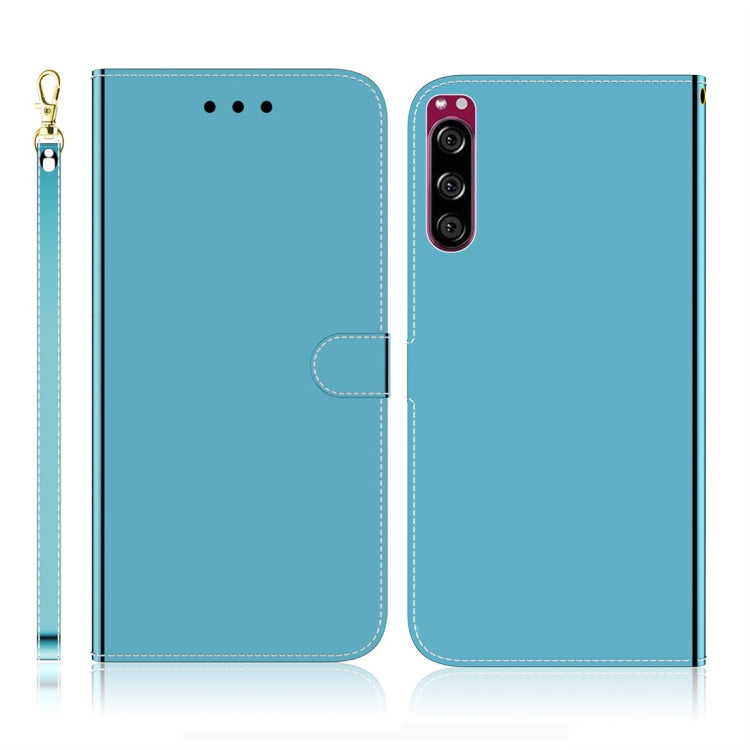 For Sony Xperia 5 Imitated Mirror Surface Horizontal Flip Leather Case with Holder & Card Slots & Wallet & Lanyard