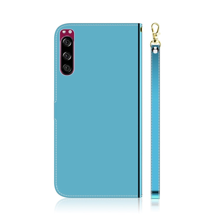 For Sony Xperia 5 Imitated Mirror Surface Horizontal Flip Leather Case with Holder & Card Slots & Wallet & Lanyard