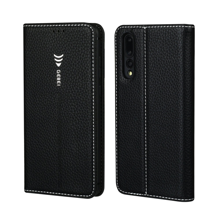 For Huawei P20 GEBEI PU+TPU Horizontal Flip Protective Case with Holder & Card Slots
