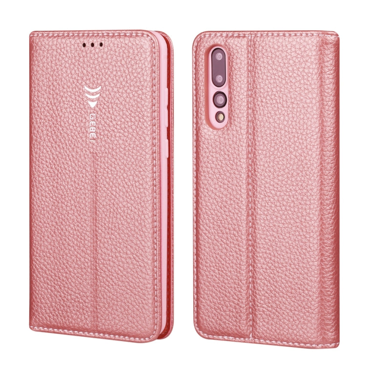 For Huawei P20 GEBEI PU+TPU Horizontal Flip Protective Case with Holder & Card Slots