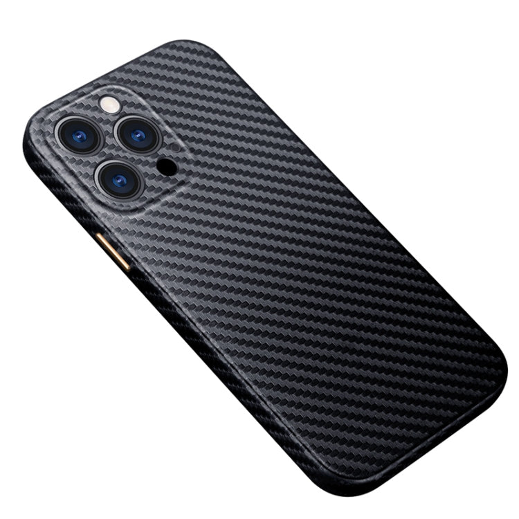For iPhone 13 Pro Max Carbon Fiber Texture Kevlar All-inclusive Shockproof Phone Protective Case