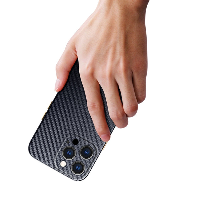 For iPhone 13 Pro Max Carbon Fiber Texture Kevlar All-inclusive Shockproof Phone Protective Case