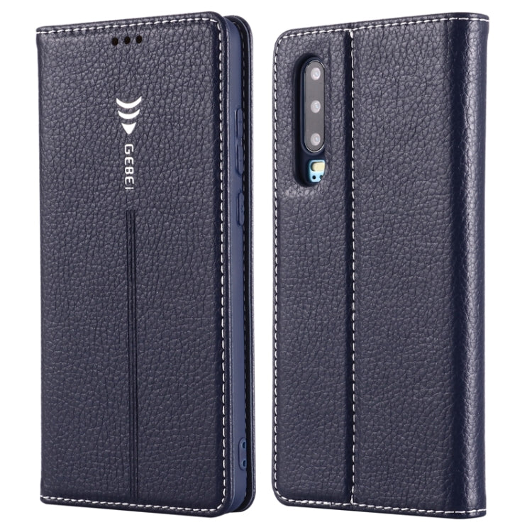 For Huawei P30 GEBEI PU+TPU Horizontal Flip Protective Case with Holder & Card Slots