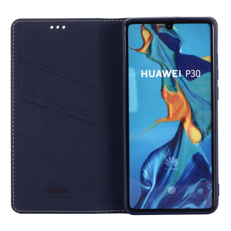 For Huawei P30 GEBEI PU+TPU Horizontal Flip Protective Case with Holder & Card Slots