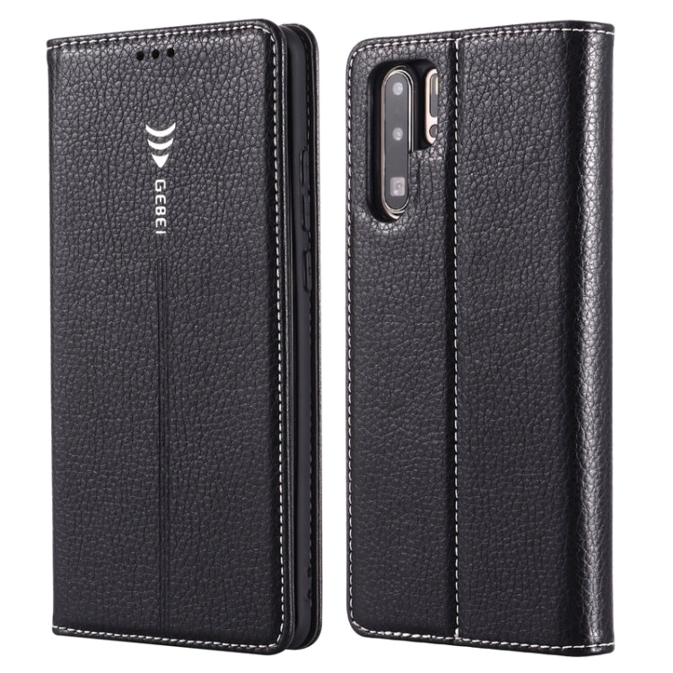 For Huawei P30 Pro GEBEI PU+TPU Horizontal Flip Protective Case with Holder & Card Slots