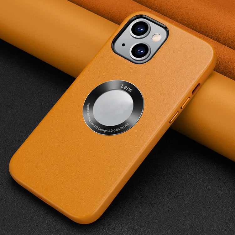 For iPhone 13 mini Nappa Texture Leather Back Cover Shockproof Case