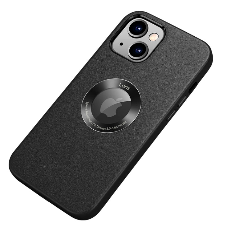For iPhone 13 Nappa Texture Leather Back Cover Shockproof Case