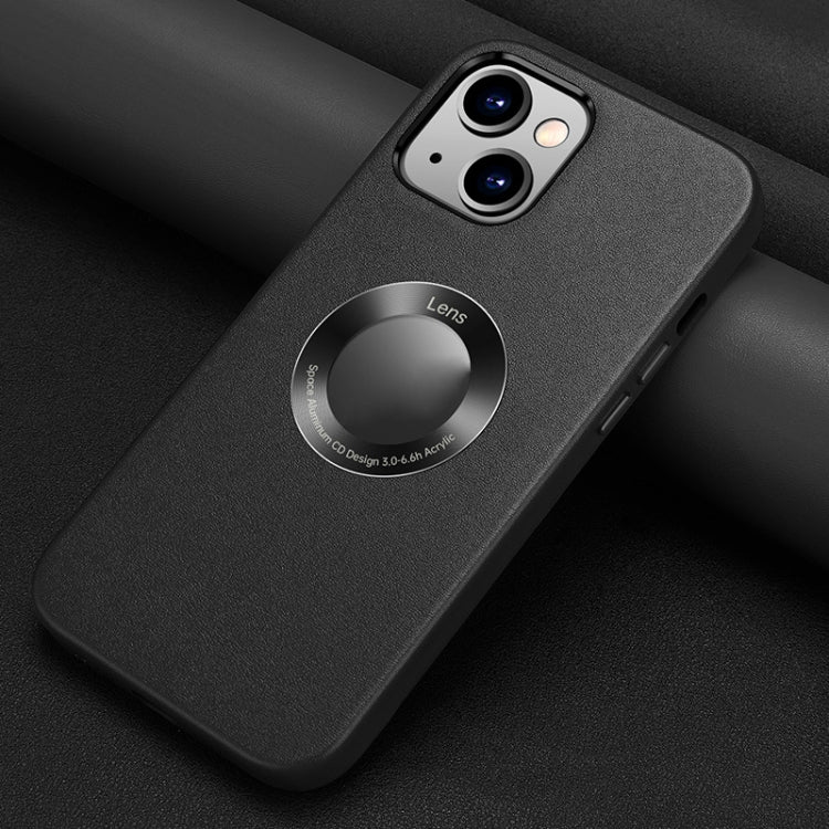 For iPhone 13 Nappa Texture Leather Back Cover Shockproof Case