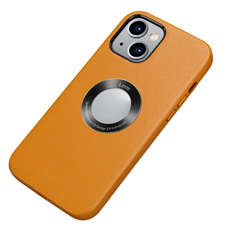 For iPhone 13 Nappa Texture Leather Back Cover Shockproof Case