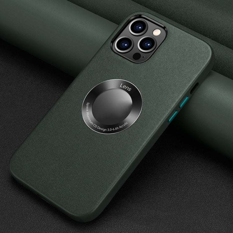For iPhone 13 Pro Nappa Texture Leather Back Cover Shockproof Case