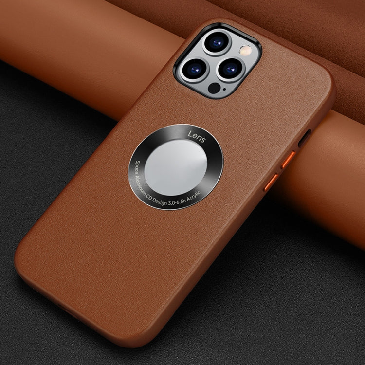 For iPhone 13 Pro Nappa Texture Leather Back Cover Shockproof Case