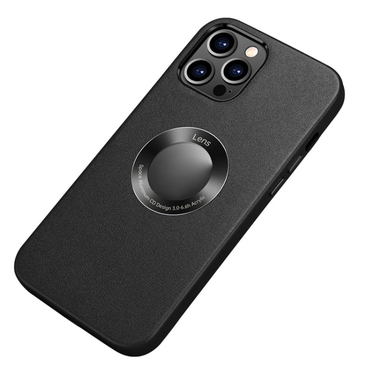 For iPhone 13 Pro Max Nappa Texture Leather Back Cover Shockproof Case