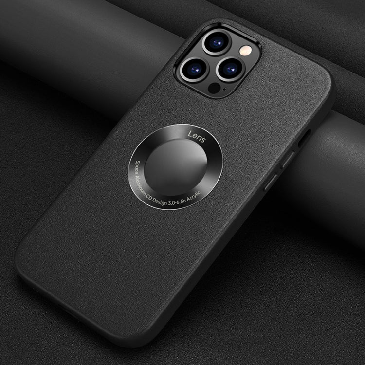 For iPhone 13 Pro Max Nappa Texture Leather Back Cover Shockproof Case