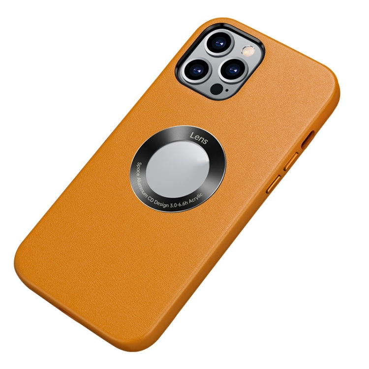 For iPhone 13 Pro Max Nappa Texture Leather Back Cover Shockproof Case