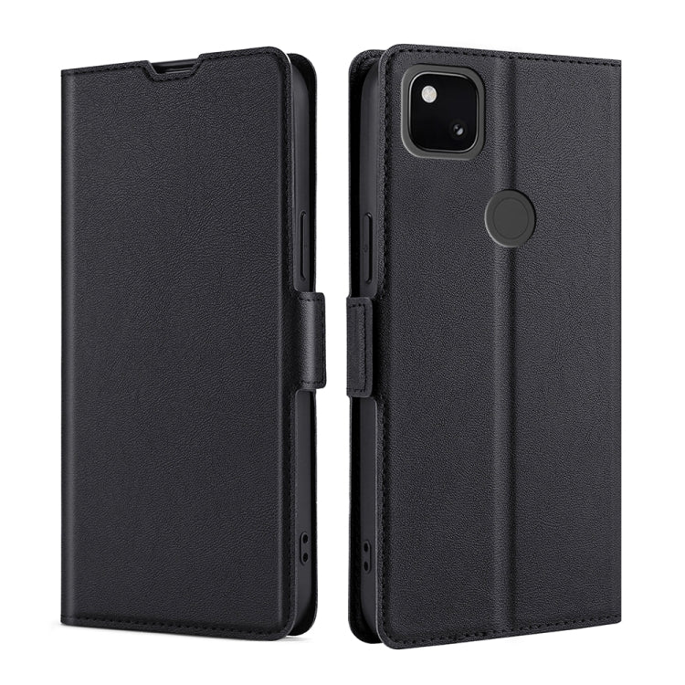 For Google Pixel 4a Ultra-thin Voltage Side Buckle PU + TPU Horizontal Flip Leather Case with Holder & Card Slot