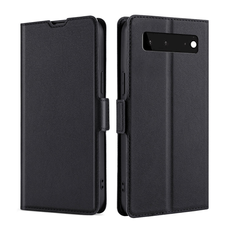 For Google Pixel 6 Ultra-thin Voltage Side Buckle PU + TPU Horizontal Flip Leather Case with Holder & Card Slot