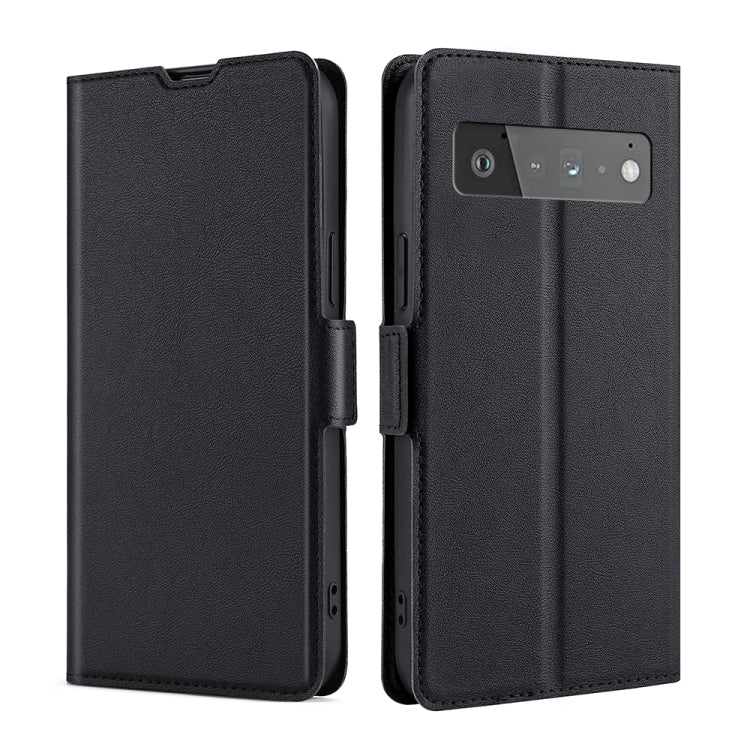 For Google Pixel 6 Pro Ultra-thin Voltage Side Buckle PU + TPU Horizontal Flip Leather Case with Holder & Card Slot