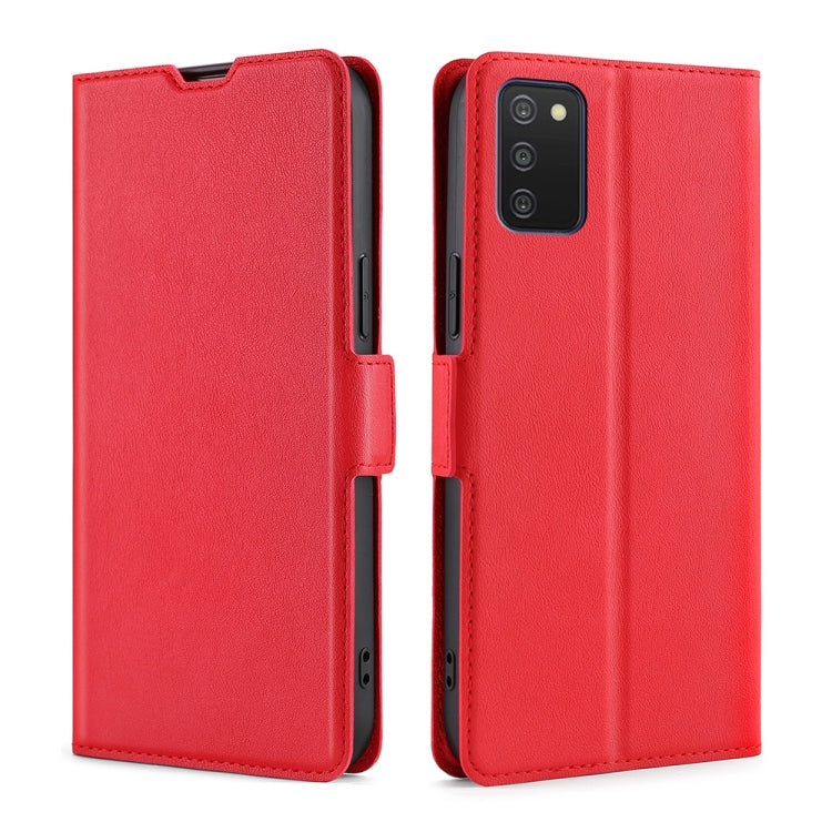 For Samsung Galaxy A03s 166.5mm Ultra-thin Voltage Side Buckle PU + TPU Horizontal Flip Leather Case with Holder & Card Slot