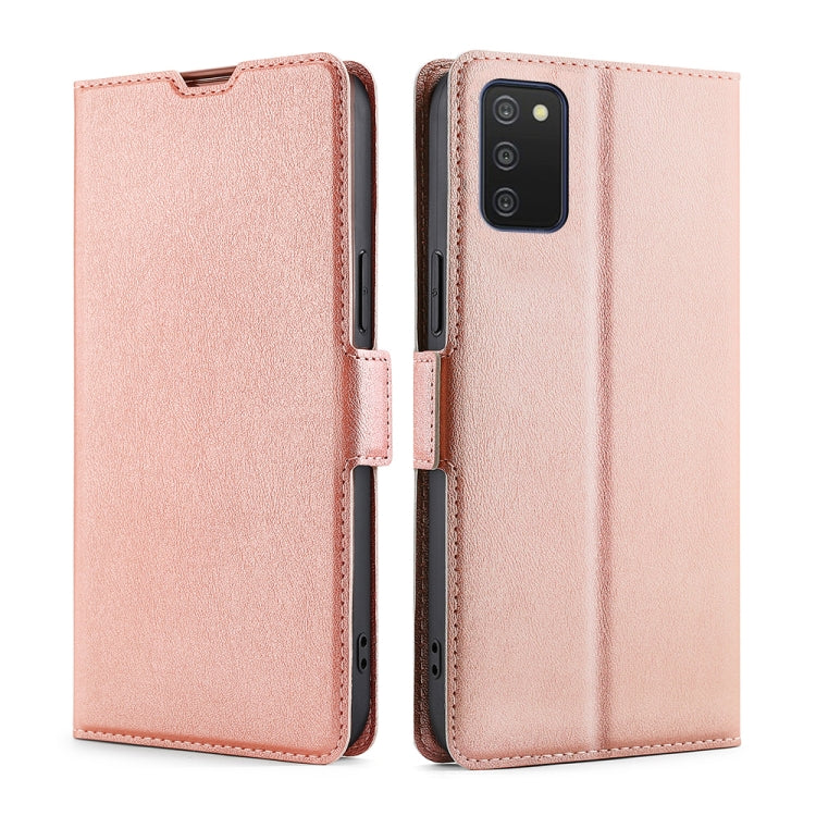 For Samsung Galaxy A03s 166.5mm Ultra-thin Voltage Side Buckle PU + TPU Horizontal Flip Leather Case with Holder & Card Slot