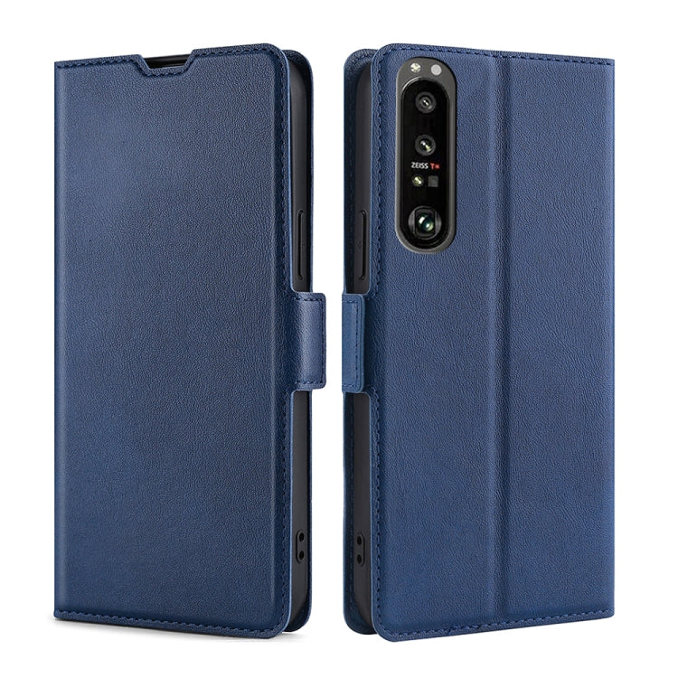 For Sony Xperia 1 III Ultra-thin Voltage Side Buckle PU + TPU Horizontal Flip Leather Case with Holder & Card Slot