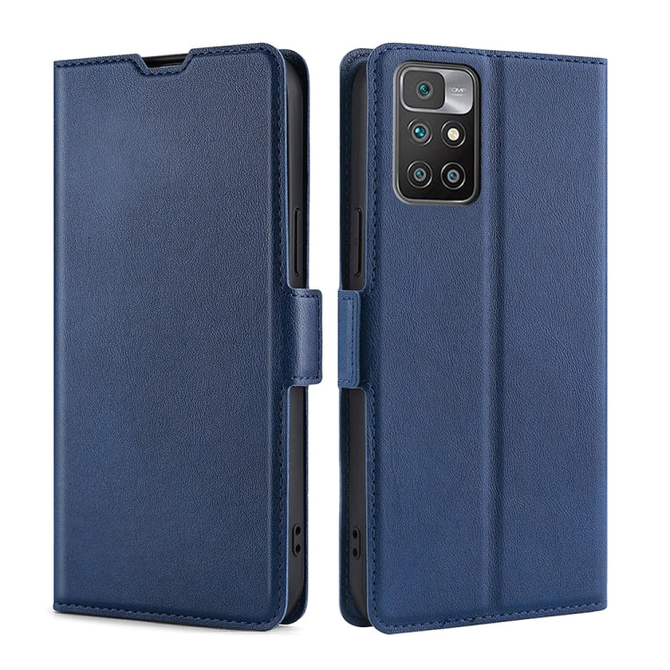 For Xiaomi Redmi 10 Ultra-thin Voltage Side Buckle PU + TPU Horizontal Flip Leather Case with Holder & Card Slot