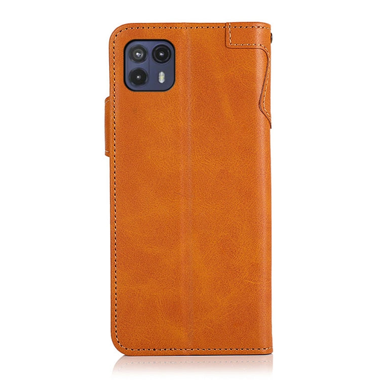 For Motorola Moto G50 5G KHAZNEH Dual-Splicing Cowhide Texture Horizontal Flip Leather Case with Holder & Card Slots & Wallet & Photo Frame & Lanyard