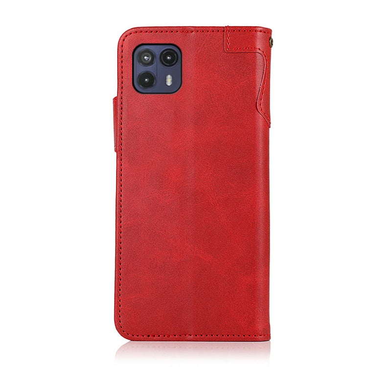 For Motorola Moto G50 5G KHAZNEH Dual-Splicing Cowhide Texture Horizontal Flip Leather Case with Holder & Card Slots & Wallet & Photo Frame & Lanyard