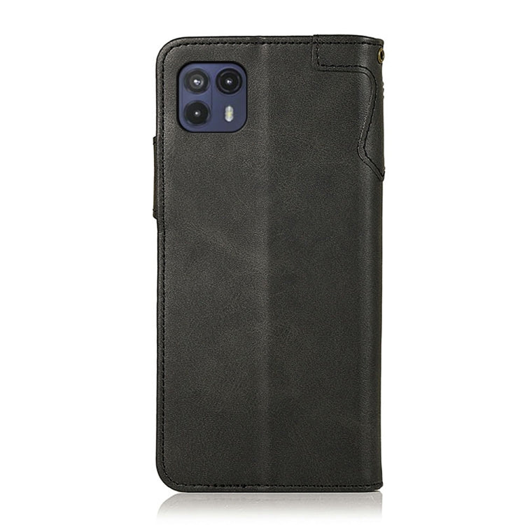 For Motorola Moto G50 5G KHAZNEH Dual-Splicing Cowhide Texture Horizontal Flip Leather Case with Holder & Card Slots & Wallet & Photo Frame & Lanyard