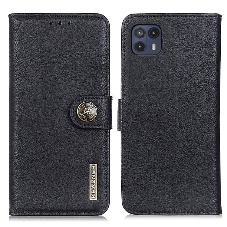 For Motorola Moto G50 5G KHAZNEH Cowhide Texture Horizontal Flip Leather Case with Holder & Card Slots & Wallet