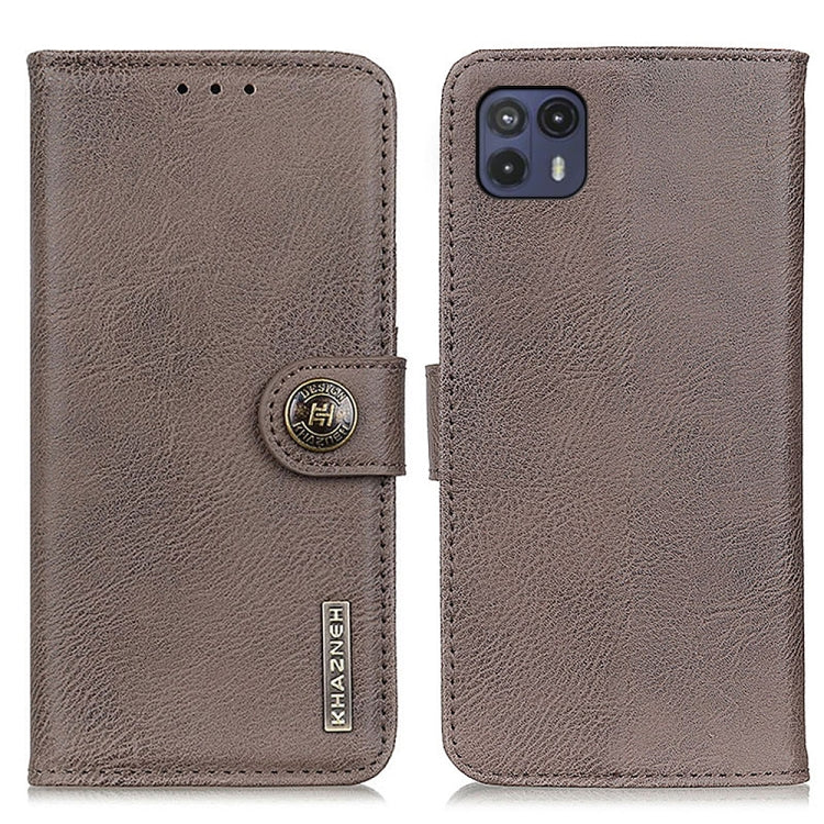 For Motorola Moto G50 5G KHAZNEH Cowhide Texture Horizontal Flip Leather Case with Holder & Card Slots & Wallet