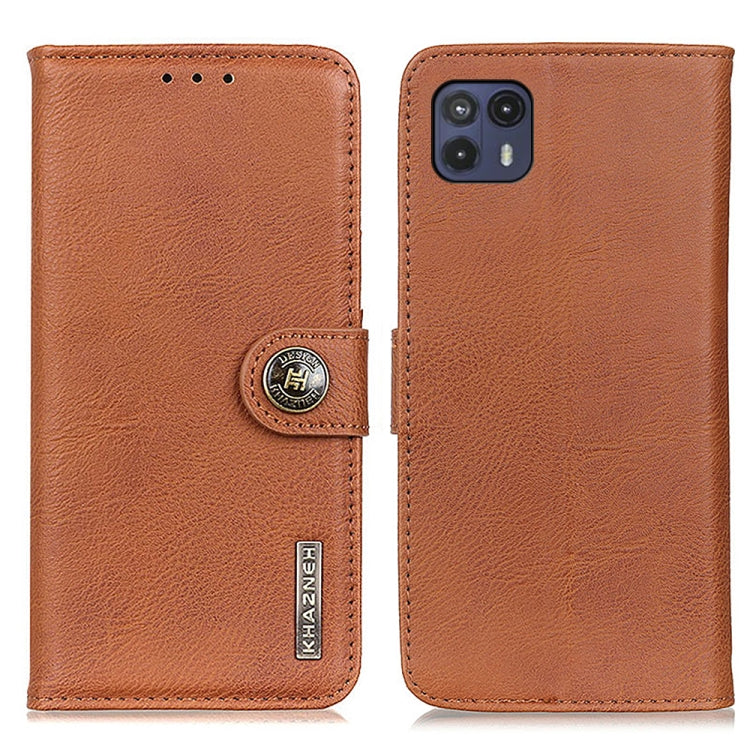For Motorola Moto G50 5G KHAZNEH Cowhide Texture Horizontal Flip Leather Case with Holder & Card Slots & Wallet
