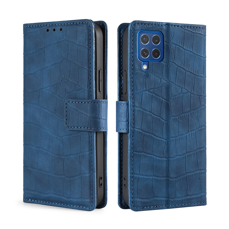 For Samsung Galaxy F62 / M62 Skin Feel Crocodile Texture Magnetic Clasp Horizontal Flip PU Leather Case with Holder & Card Slots & Wallet