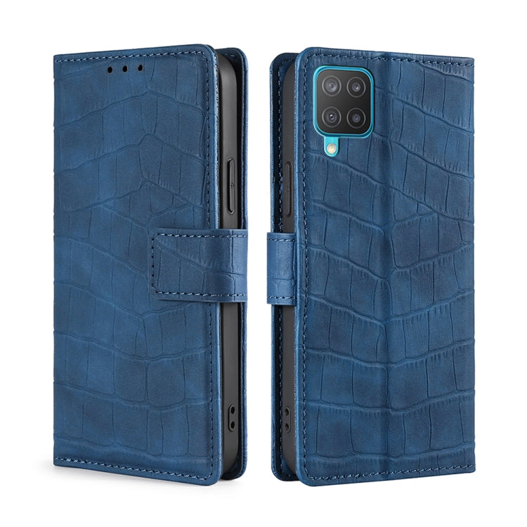 For Samsung Galaxy M12 / F12 Skin Feel Crocodile Texture Magnetic Clasp Horizontal Flip PU Leather Case with Holder & Card Slots & Wallet