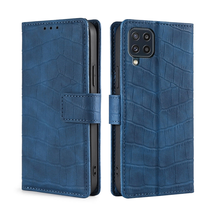For Samsung Galaxy M32 Skin Feel Crocodile Texture Magnetic Clasp Horizontal Flip PU Leather Case with Holder & Card Slots & Wallet