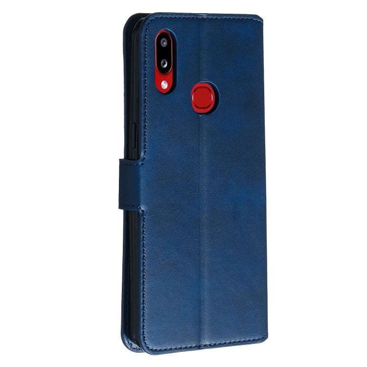 For Galaxy A10s Solid Color Buckle Horizontal Flip Leather Case with Wallet & Holder & Card Slots
